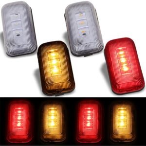 Clear LED Side Marker Light For 15-19 Silverado 2500/3500 HD Dually Fender