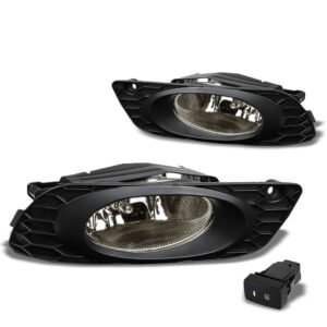 Smoke Lens Housing Driving/Bumper Fog Light+Mounting For Honda 2012 Civic FB 4DR