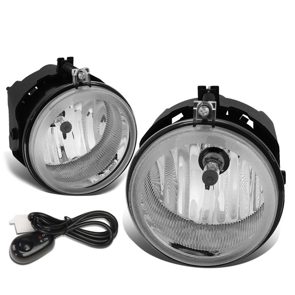 Clear Lens Front Bumper Fog Light Lamps w/Switch For 05+ Dodge Avenger Caliber Caravan Challenger Charger Nitro