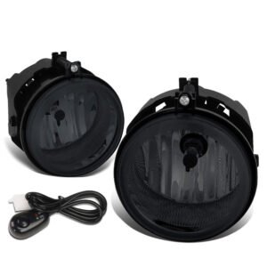 Smoked Lens Front Bumper Fog Light Lamps w/Switch For 07-09 Jeep Compass Patriot