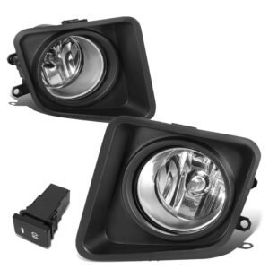 Clear Lens Front Bumper Fog Light Lamps w/Switch For 14-21 Toyota Tundra (XK50)