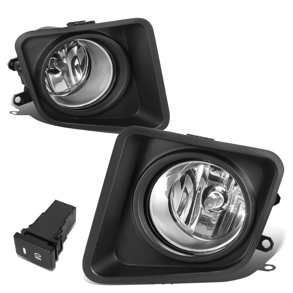 Clear Lens Front Bumper Fog Light Lamps w/Switch For 14-21 Toyota Tundra (XK50)