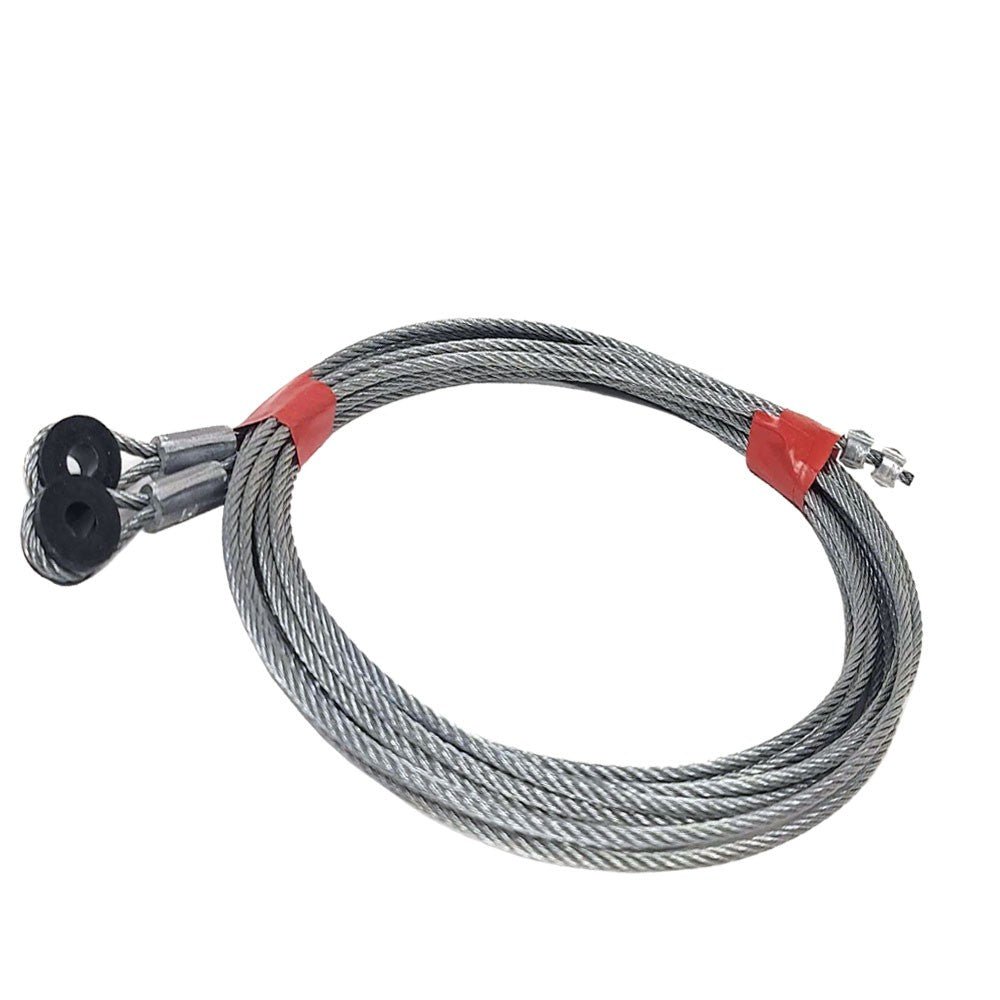 1x Pair (2PCs) Transglobal TG-913041 130″ Length 1/4″ Nylon Eyelet 7×7 Galvanized Steel Ramp Door Lift Cable