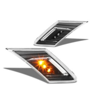 Black/Clear Len Front Bumper LED Turning Signal Side Marker Light For FRS BRZ 86