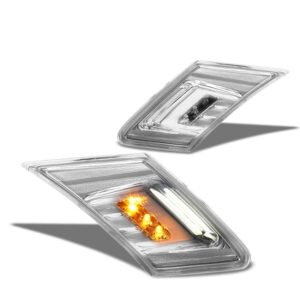 Chrome/Clear Front Bumper LED Turning Signal Side Marker Light For FRS BRZ 86