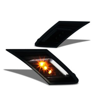 Chrome/Smoke Lens Front Bumper LED Turning Signal Side Marker Light For FR-S/BRZ