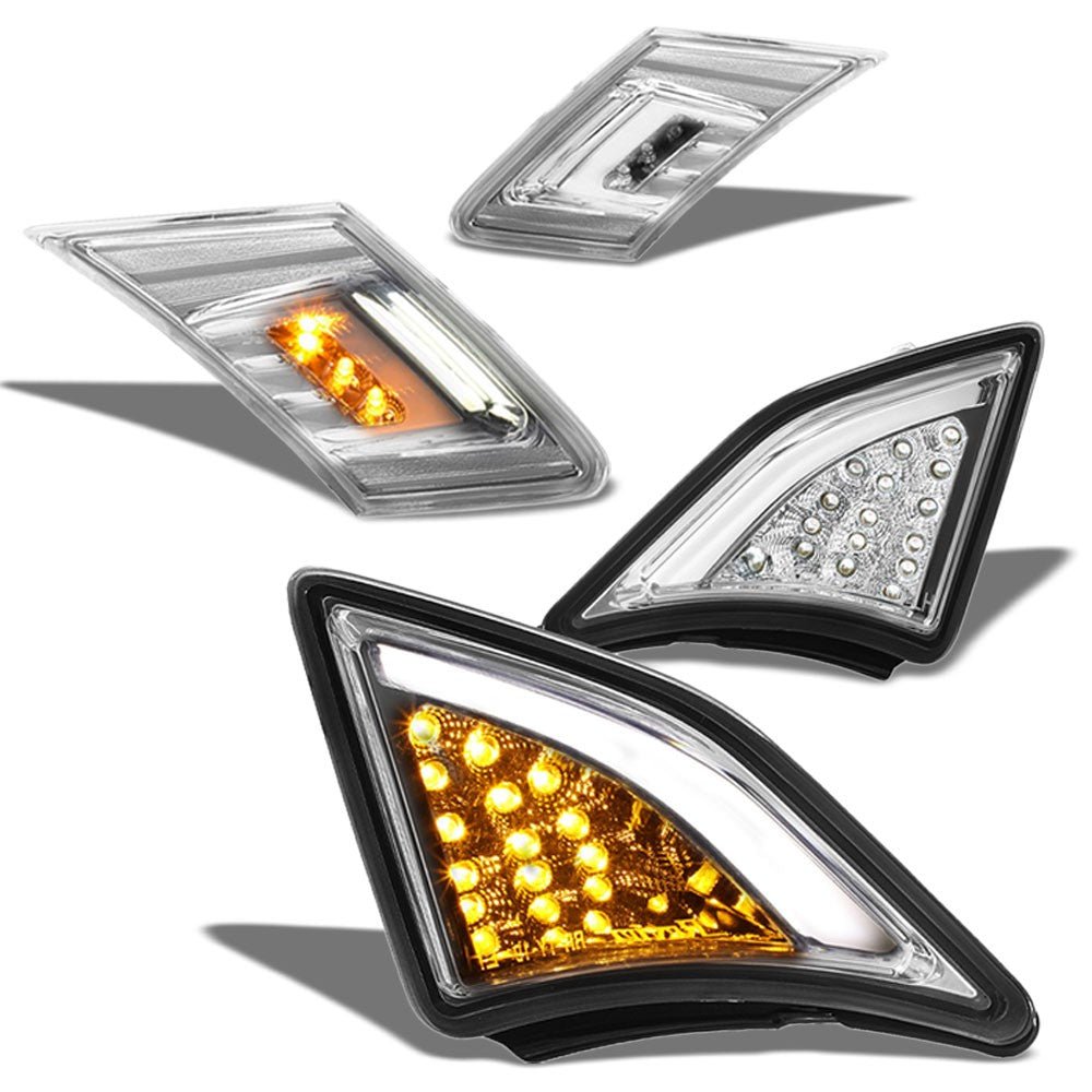 Chrome/Clear Len Front LED Turning Signal Corner/Side Marker Light For Scion FRS