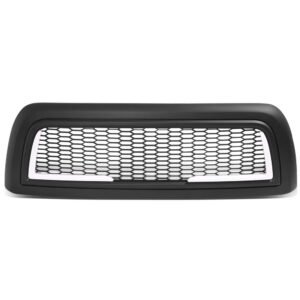 Black Matte Badgeless Vertical Slat Style Front Grille w/LED For 10-18 Ram 2500