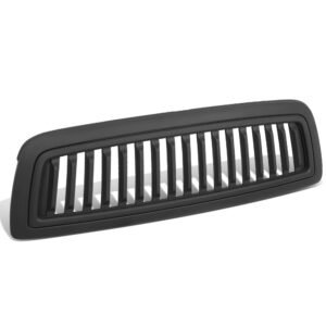 Black Primered Badgeless Vertical Slat Style Front Grille For 09-10 Ram 1500