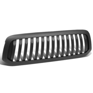 Black Matte Badgeless Vertical Slat Style Front Grille For 13-18 Ram 1500