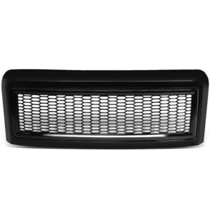 Black Glossy Badgeless Vertical Slat Style Front Grille For 08-10 Ford F-250 SD