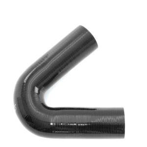 HPS 4″ (102mm) ID ,5″ Leg Length 4Ply Silicone Black 135 Degree Elbow Coupler Hose