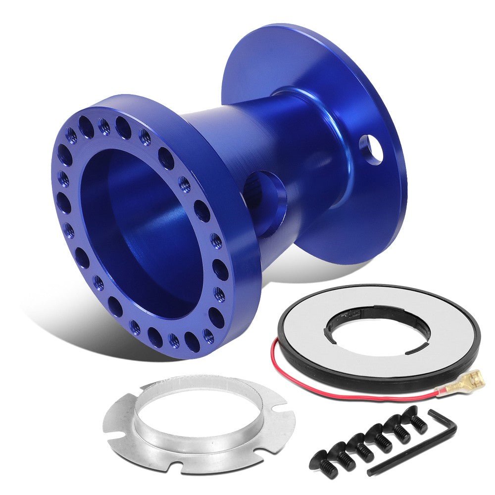 Blue 70/74mm 6-Bolt Aluminum Race Steering Wheel Hub Adapter For 92-97 F-250
