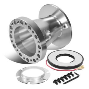 Silver 70/74mm 6-Bolt Aluminum Race Steering Wheel Hub Adapter For 92-97 F-150