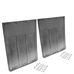 Aurora 30″x24″ Anti-Spray knobs Straight Mud Flap+Mount 2430HD Truck Trailer