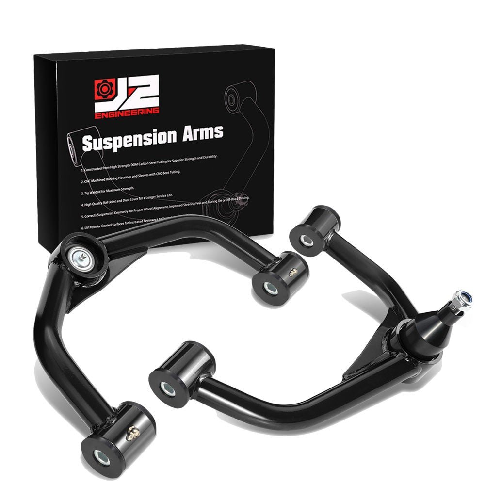 J2 Black 2-4″ Lift Front Upper Control Arm For 11-19 Chevrolet Silverado GMC Sierra 2500 3500 HD