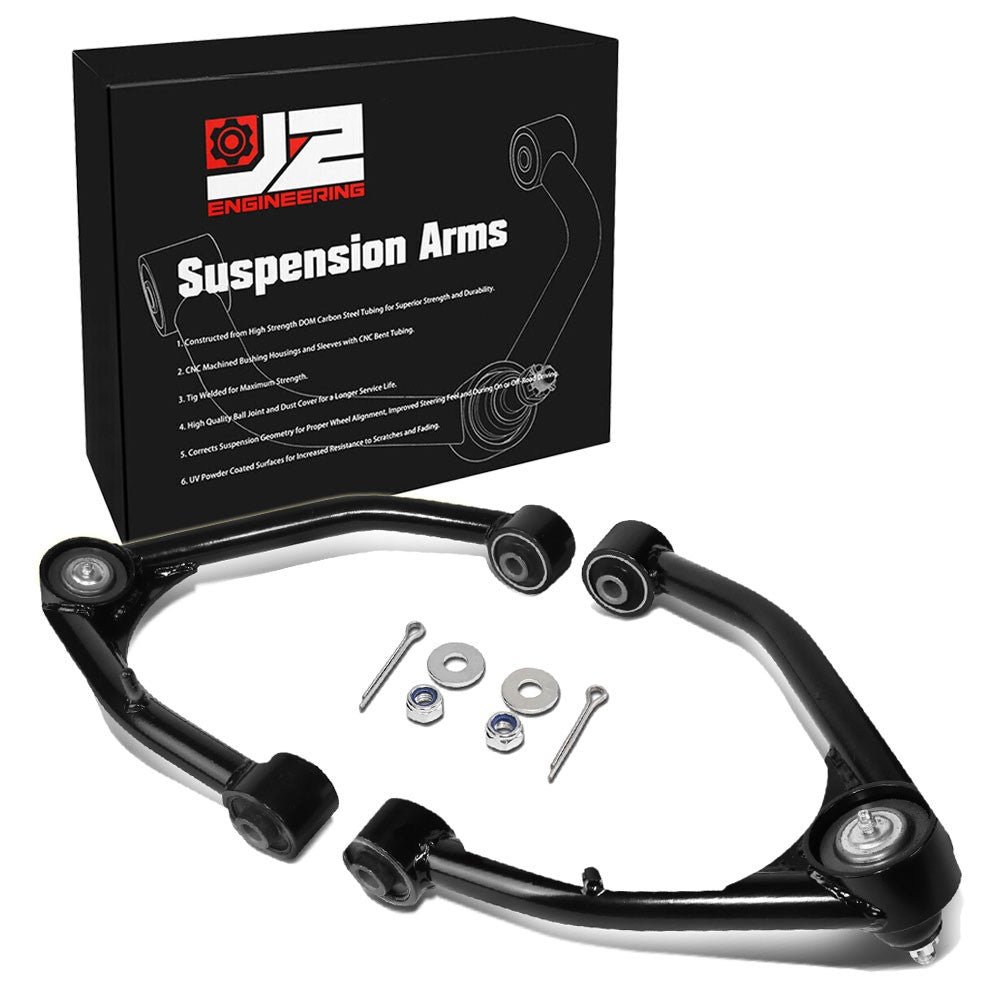 J2 Black 2-4″ Lift Front Upper Control Arm For 07-19 Escalade Avalanche Silverado 1500 Suburban Tahoe Sierra Yukon