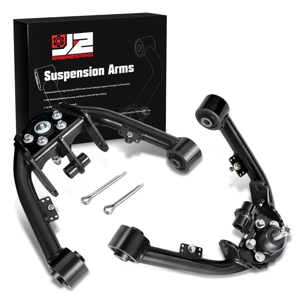 J2 Black 2-4″ Lift Front Upper Control Arm For 99-06 Chevrolet Silverado GMC Sierra 1500