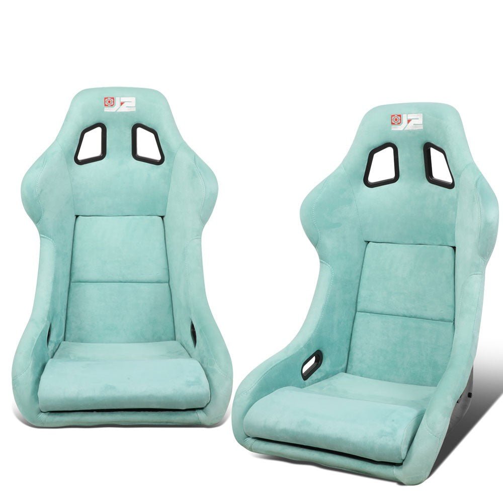 J2 Engineering J2-RS-004-LB (Large) Fixed Position Bucket Racing Seat w/Slider (Lake Blue)