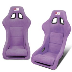J2 Engineering J2-RS-005-PP (Medium) Fixed Position Bucket Racing Seat w/Slider (Purple)