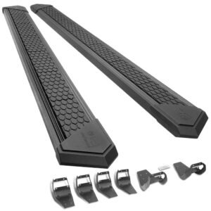 (J2 Honeycomb Pad Black) Running Board Nerf Bar For Ford 15+ F-150 / 17+ F-250 F-350 Super Duty [Crew Cab]