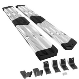 (J2 Wide Pleated Metal) Running Board Nerf Bar For 09-18 Ram 1500/19+ Ram 1500 Classic [Extended Cab]