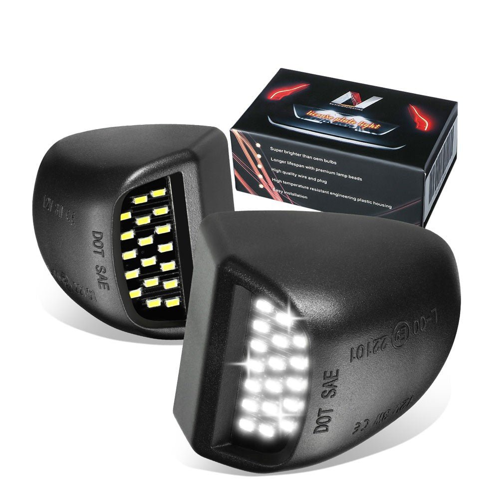 Nuvision LPL-ZTL-9073 White LED Rear License Plate Light For 01-14 Chevrolet GMC GMT800 GMT900