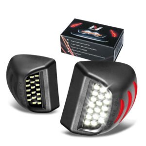 Nuvision LPL-ZTL-9074 White w/Red Neon Tube LED Rear License Plate Light For 01-14 Chevrolet GMC GMT800 GMT900
