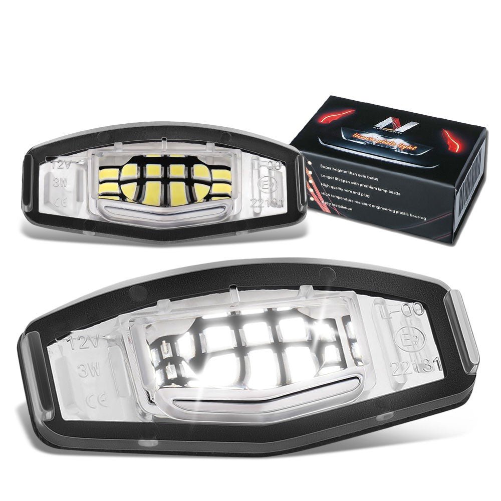 Nuvision LPL-ZTL-9075 White LED Rear License Plate Light For 06-18 CSX ILX RDX TSX Accord Civic