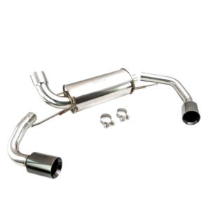 Megan Supremo Series Axleback Exhaust System Black Chrome Dual Tips For 19+ BMW 330i RWD 2.0L i4 Turbo M Sport (G20)