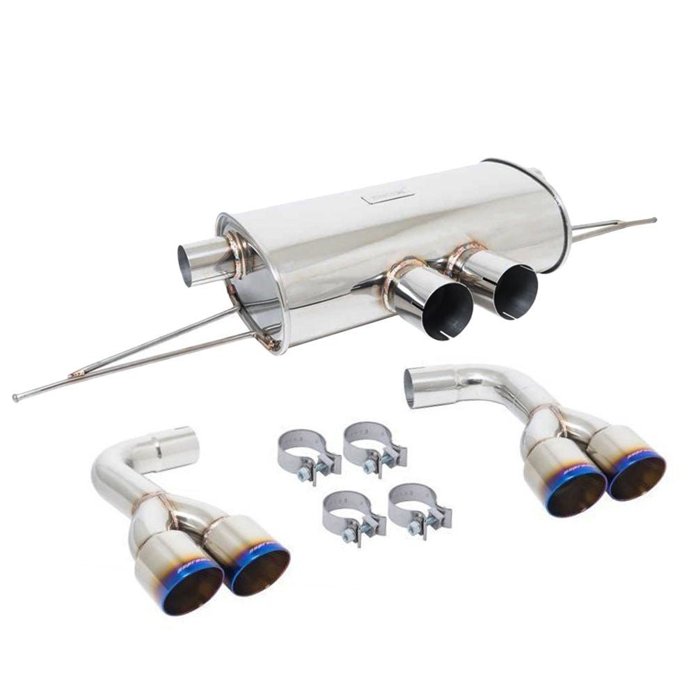 Megan Supremo Series Axleback Exhaust System Burnt Quad Rolled Tips For BMW 15-18 X5/15-19 X6 M Sport (F85/F86)