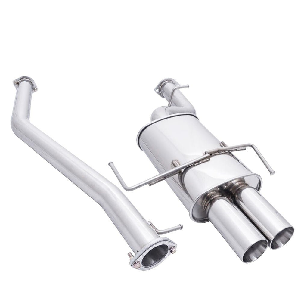 Megan Type 2 Series Catback Exhaust System 3″ Pipe Dual Rolled Tips For 95-98 Nissan 240SX S14