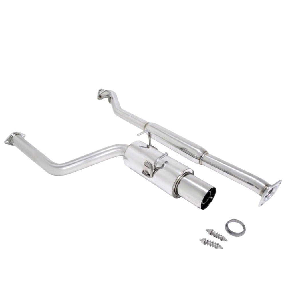 Megan Drift Spec Style Catback Exhaust System Silver Tip 2.5″ Pipe w/Resonator For Gen1 13-20 FR-S/BRZ ZC6/86 ZN6