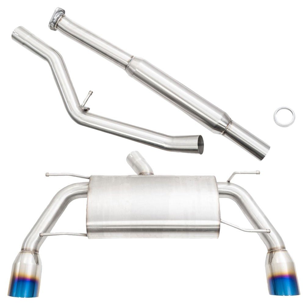 Megan Racing Rear CBS-Type Catback System wBurnt Tips For 22+ Toyota GR86 ZN8 2nd Gen MR-CBS-T8622-BT