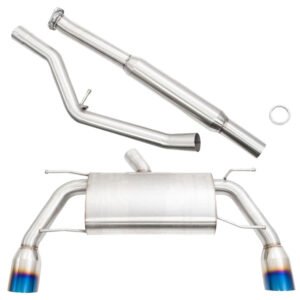 Megan Racing Rear CBS-Type Catback System wBurnt Tips For 22+ Toyota GR86 ZN8 2nd Gen MR-CBS-T8622-BT