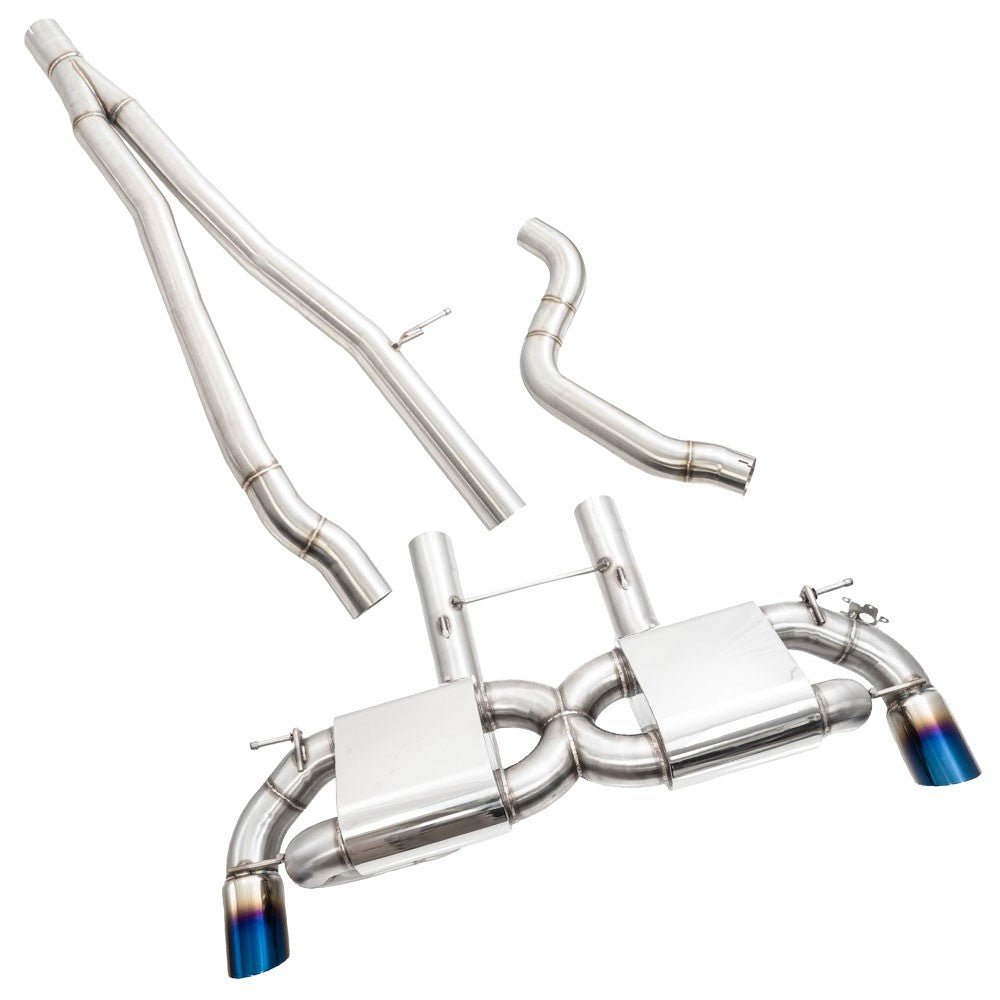 Megan Racing Rear OE-Type Catback System w/Dual Burnt Tips For 20+ Toyota Supra 3.0L J29/DB MR-CBS-TS20-OE-R-BT+M