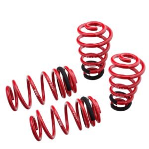 Megan Racing 4PC Euro Version Red Lowering Springs Kit For 02-05 Audi A4 B6 FWD