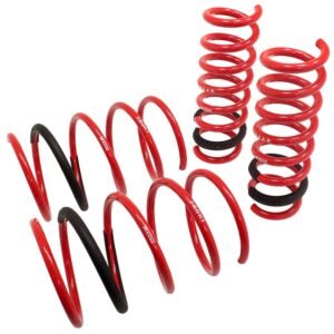 Megan Racing 4PCS Red Euro Lowering Springs Kit For 01-05 C-Class RWD ONLY W203