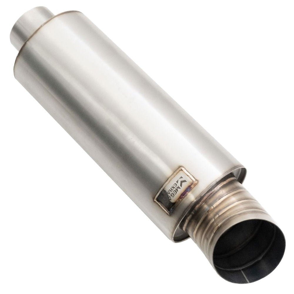 Megan Racing MU Series Universal 2.5″ Inlet Weld-on Muffler with Turndown Style Tip