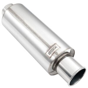 Megan MU-Series 3″ Inlet Weld-On Universal Exhaust Muffler w/Straight Rolled Tip