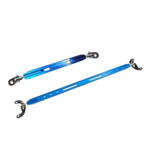 Megan Blue (2PC) Rear Upper+Rear Lower Strut Tower Brace Bar For 95-99 Eclipse
