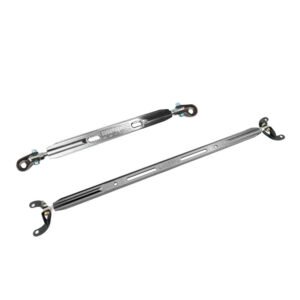Megan Gunmetal 2PC Rear Upper+Rear Lower Strut Tower Brace Bar For 95-99 Eclipse