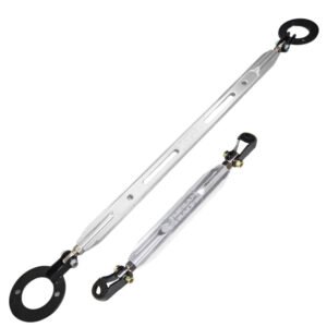 Megan Polish Rear Lower + Rear Upper Strut Bar Tie Brace For 89-94 Nissan 240SX S13