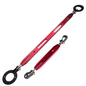 Megan Red Rear Lower + Rear Upper Strut Bar Tie Brace For 89-94 Nissan 240SX S13
