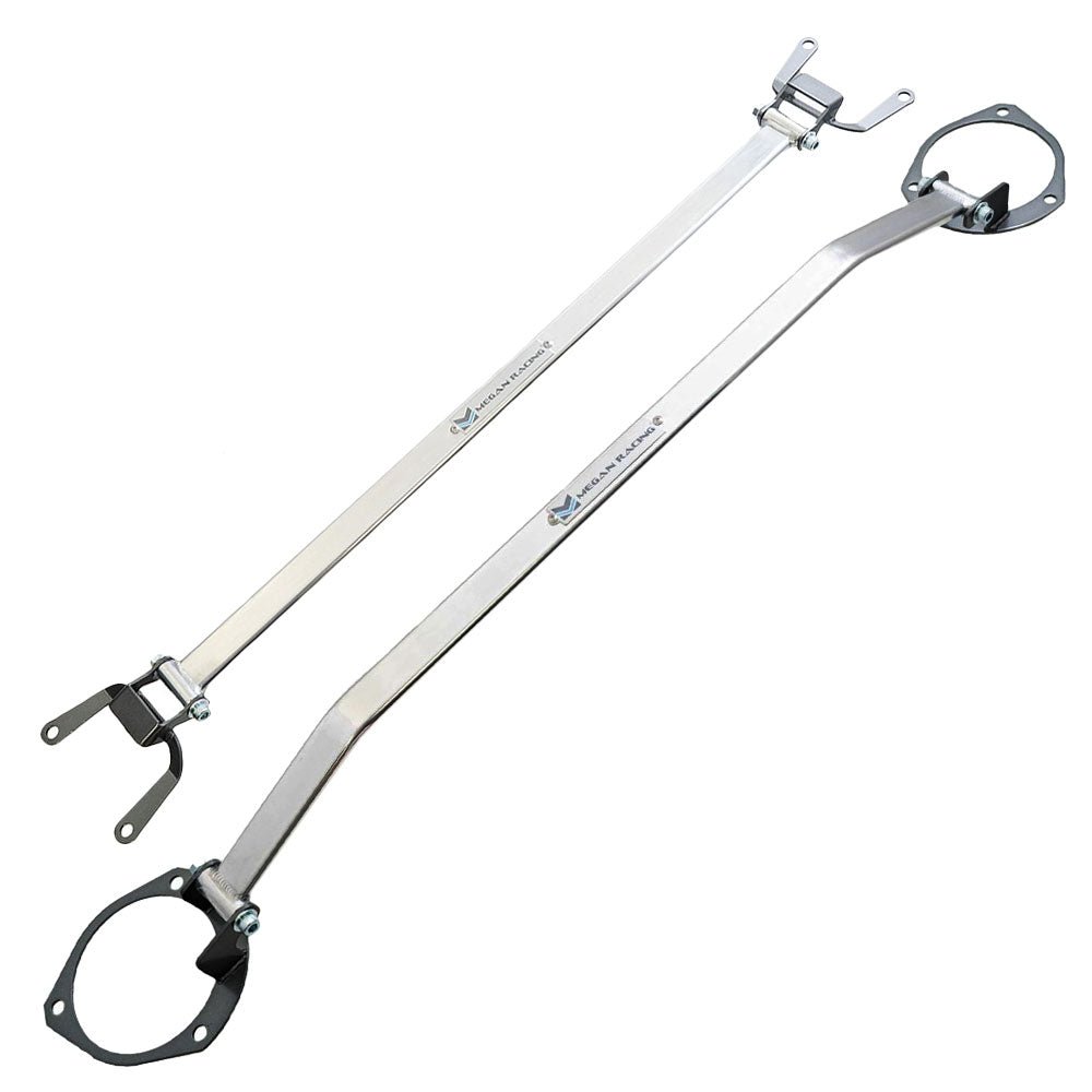Megan Front&Rear Upper Strut Tower Brace Bar V2 Extra Space For 15-21 WRX STI VA