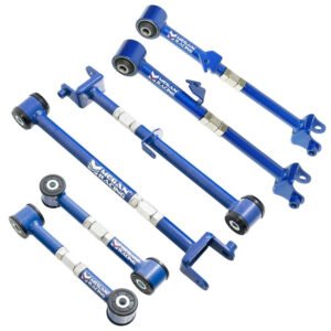 Megan Racing Rear Lower Camber + Rear Toe Arm + Rear Traction Rod For 09-14 Acura TL TSX / 08-17 Honda Accord