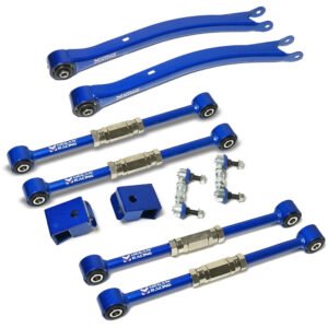 Megan Blue Rear Wheel (Front/Rear) Lateral+Tailing Arm For 95-07 Subaru Impreza