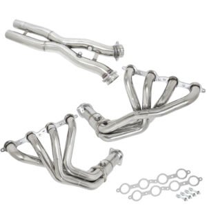 Manzo Long Tube Exhaust Manifold + X-Pipe For 05-13 Chevy Corvette 6.0L 6.2L C6