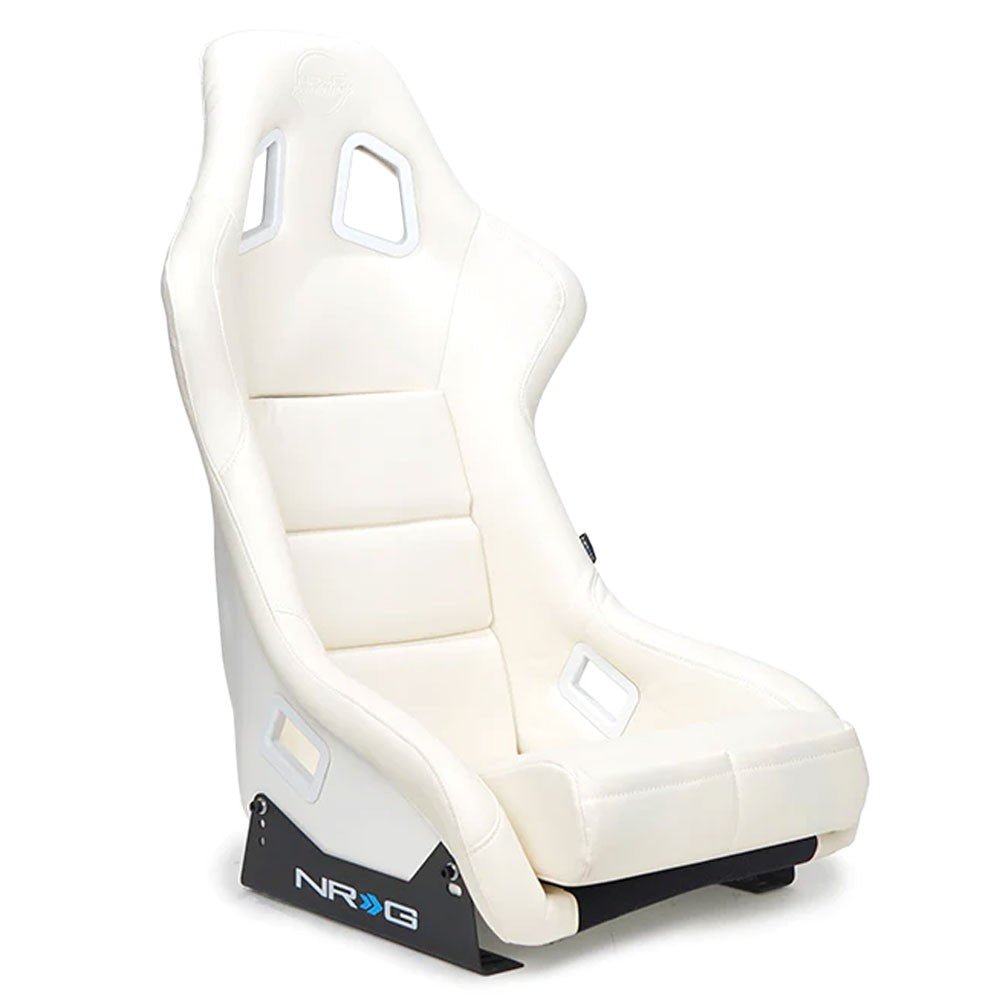 NRG FRP-302WT-V Prisma Fixed Back Bucket (Large Size) Racing Seat White
