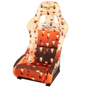 NRG FRP-303-BOBA PRISMA Fixed Position Bucket Racing Seat w/Bottom Mount (Brown Sugar Boba Drink Print)
